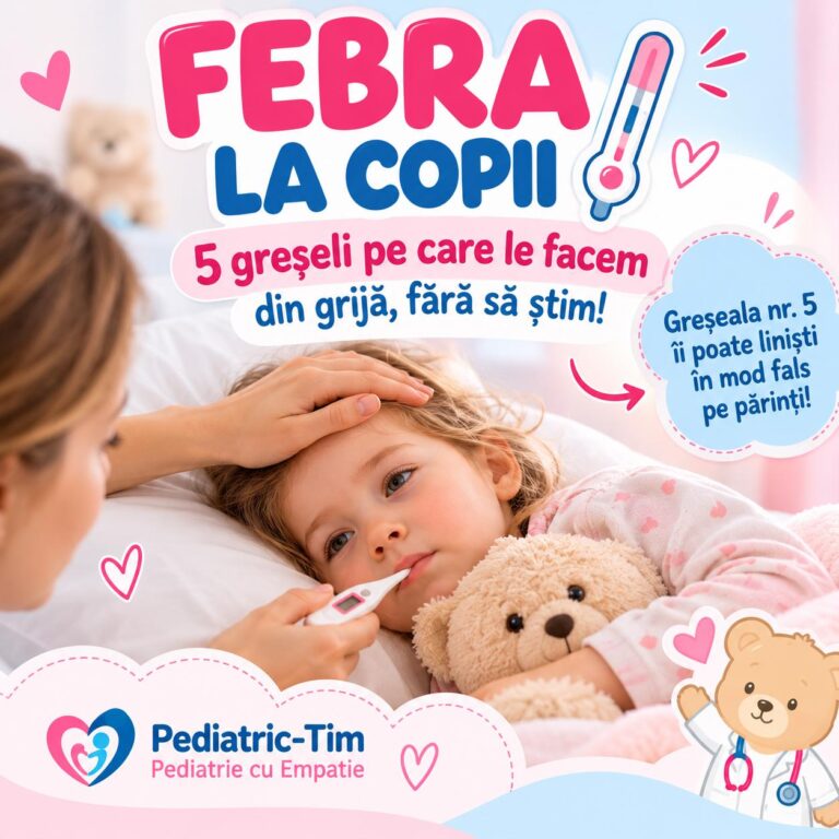 Febra la copii – 5 greșeli pe care le fac părinții fără să știe!